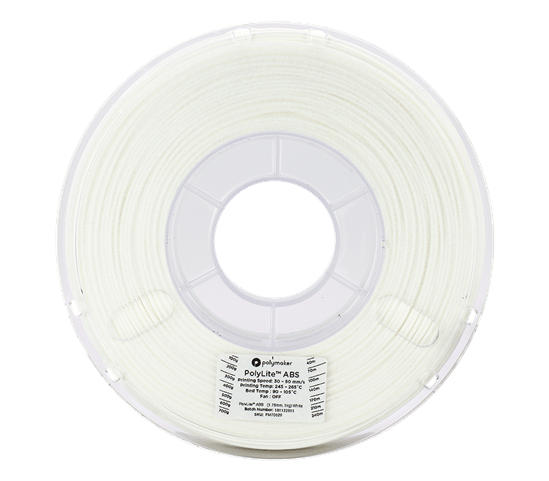 Polylite ABS White 1.75mm Filament 1Kg - POLY-WHT175ABS