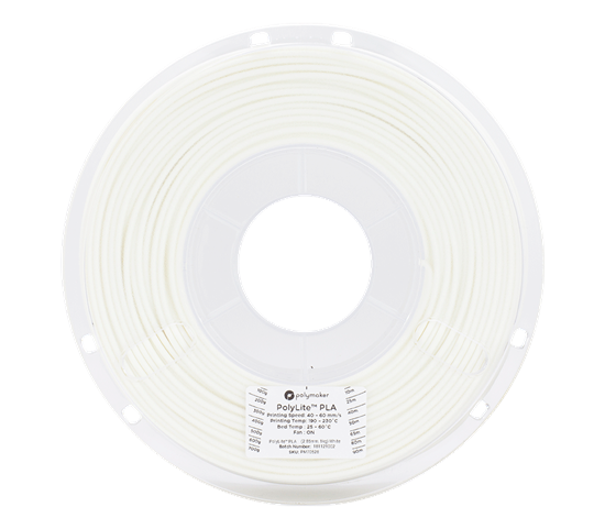Polylite PLA White 2.85mm Filament 1Kg - POLY-WHT285