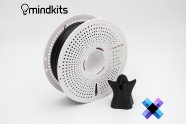Pixel Filament Hyper PETG - Singularity (Black) - with Reusable Spool - 1kg pixel petg,pixel filament,pixel,hyper petg,hyper petg vs petg,hyper petg settings, hyper petg filamentj,black hyper petg,black
