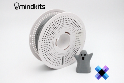 Pixel Filament PLA Basic - Fog of War (Grey) - with Reusable Spool - 1kg pla basic filament,pla basic filament temperature,what is the strongest pla filament,pla vs pc filament,pla filament how long does it last, pla filament settings,what temperature for pla filament,grey pla,grey