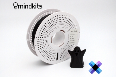 Pixel Filament PLA Basic - Singularity (Black) - with Reusable Spool - 1kg pla basic filament,pla basic filament temperature,what is the strongest pla filament,pla vs pc filament,pla filament how long does it last, pla filament settings,what temperature for pla filament,black pla,black