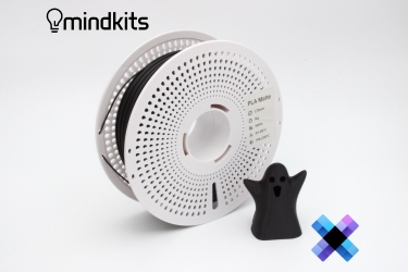 Pixel Filament PLA Matte - Singularity (Black) - with Reusable Spool - 1kg pla basic filament,pla matte filament temperature,what is the strongest pla filament,pla vs pc filament,pla filament how long does it last, pla filament settings,what temperature for pla filament,black matte pla,black