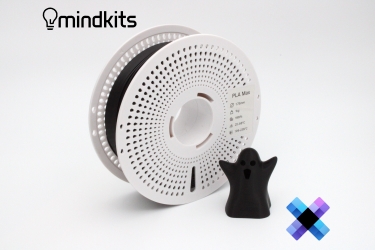 Pixel Filament PLA Max - Singularity (Black) - with Reusable Spool - 1kg pla basic filament,pla matte filament temperature,what is the strongest pla filament,pla vs pc filament,pla filament how long does it last, pla filament settings,what temperature for pla filament,black pla max,black