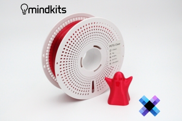 Pixel Filament Translucent PETG - Ruby (Red) - with Reusable Spool - 1kg pixel petg,pixel filament,pixel,hyper petg,hyper petg vs petg,hyper petg settings, hyper petg filament,translucent petg,red petg,red translucent petg,red