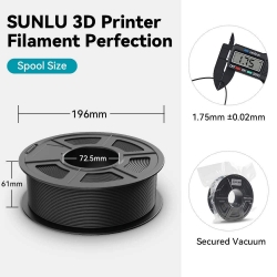 SUNLU PLA+ Filament - Grey - 1kg - SUN-FILA-PLAP-GY-1.75-1000