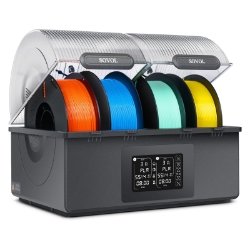 Sovol SH03 open chambers holding four filament spools