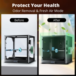 Sovol SV08 Max enclosure filtration before and after illustration
