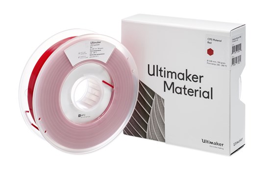 Ultimaker CPE Red 750g Spool - 2.85mm (3.0mm Compatible) - UM-1635