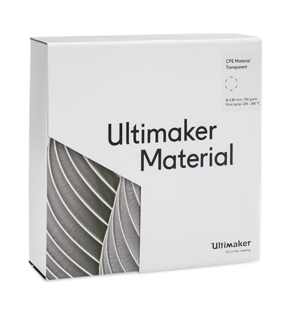 Ultimaker CPE Transparent 750g Spool - 2.85mm (3.0mm Compatible) - UM-1639