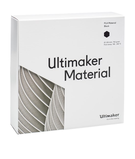 Ultimaker PLA Black 750g Spool - 2.85mm (3.0mm Compatible) - UM-1609