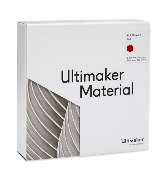 Ultimaker PLA Red 750g Spool - 2.85mm (3.0mm Compatible) - UM-1618