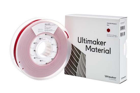 Ultimaker TPU Red 750g Spool - 2.85mm (3.0mm Compatible) - UM-1731