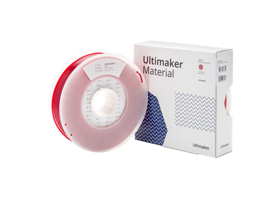 Ultimaker Translucent Red PETG Filament- 2.85mm (3.0mm Compatible) - UM-227337
