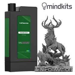 UniFormation Standard Resin - Cartridge - 1.2KG - HD Dark Gray (S04) uniformation,3d printer,sla,resin,msla,photopolymer,cure,uv,replacement,spare part,resin vat