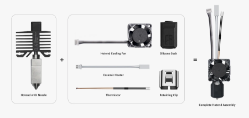 Bambu Lab - Complete hotend assembly with hardened steel nozzle - 0.8mm - X1 Series - detail image 1