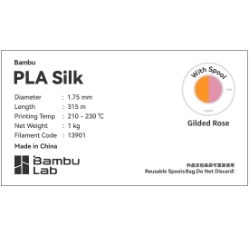 Bambu Lab - PLA Silk Dual Colour - Gilded Rose (Pink-Gold) - 1KG - detail image 10