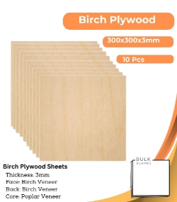 Bulk Blanks Birch Ply 3mm 300x300mm (10pc) laser plywood sheets New Zealand