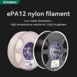 ESUN - ePA12 filament, 1.75mm, Black, 1kg/roll, printed sample