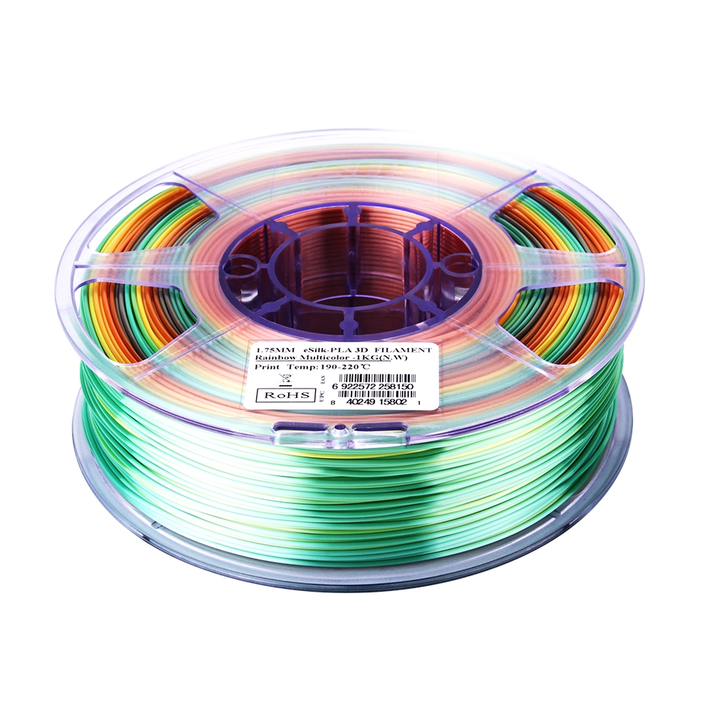 ESUN - eSilk-PLA filament, 1.75mm, Rainbow, 1kg/roll