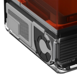 Formlabs Form Studio 1 printer base detail with Formlabs logo and air vents