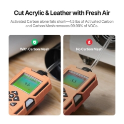 xTool AP2 removes odour when laser cutting acrylic and leather
