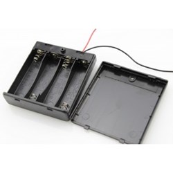 Battery Holder With Switch - 4 x AA 
