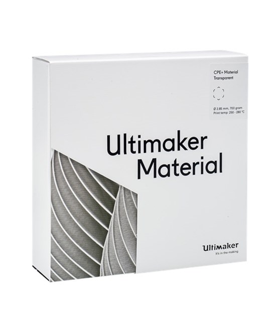 Ultimaker CPE+ TR Transparent 700g Spool - 2.85mm (3.0mm Compatible) - UM-1643