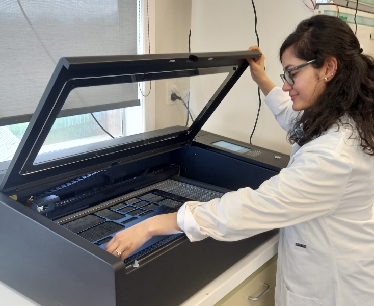 DNAiTech using Flux Beambox Pro Laser Cutter to create prototypes
