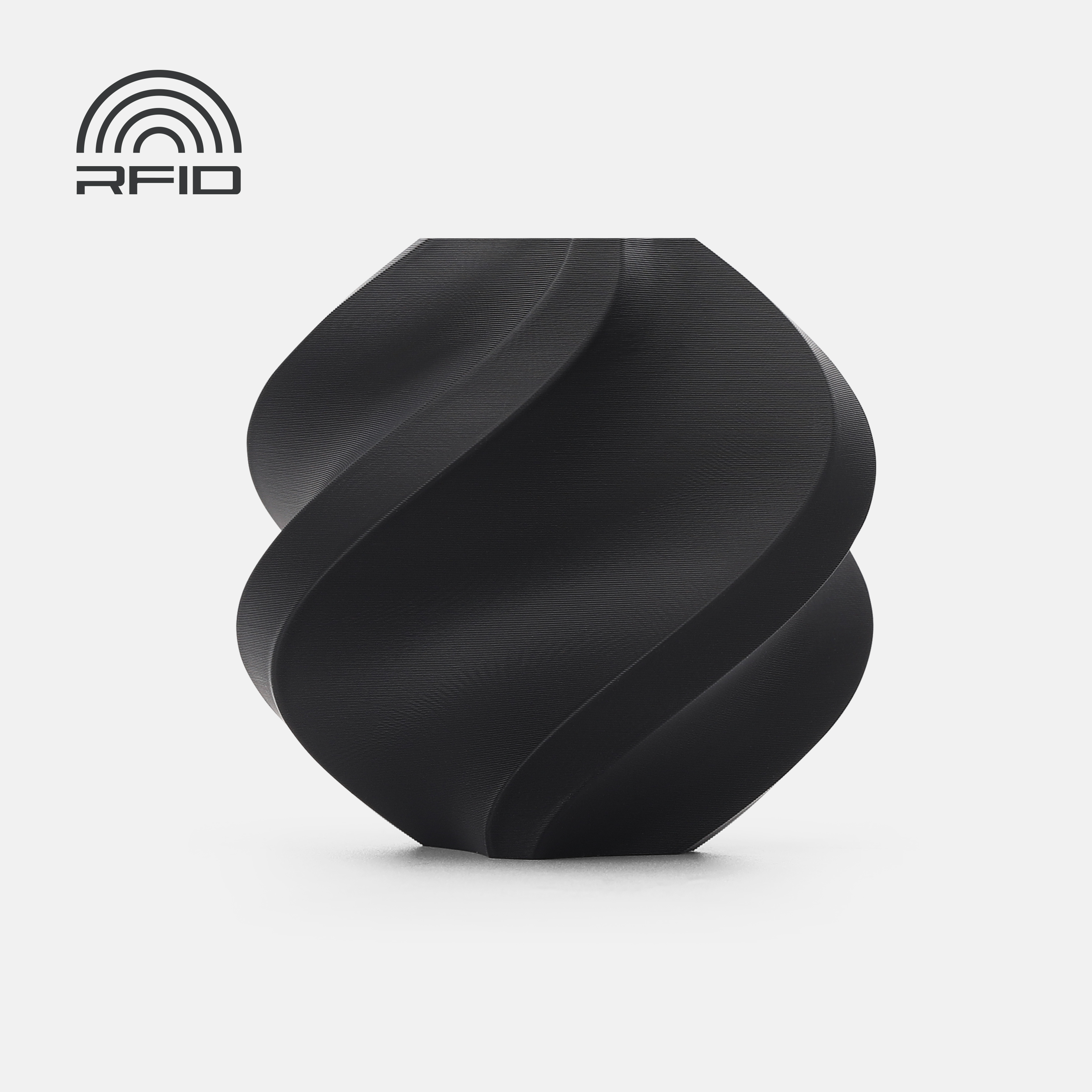 Bambu Lab - PLA Pure - Absolute Black with Bambu Reusable Spool - 1KG